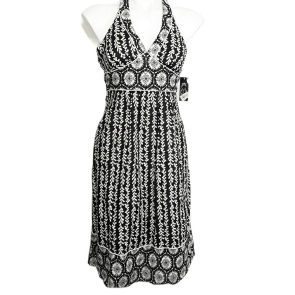 Trixxi | Macys Black / White Halter Top Dress NWT sz 3
